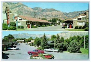 c1950's Millstream Motel & Restaurant Cottages Classic Cars Ogden Utah Postcard