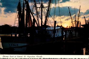 Florida St Augustine Shrimp Boats At Sunset