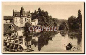 Moret sur Loing - The Banks of the Loing - Old Postcard