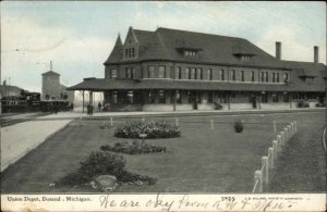 Durand Michigan MI Union Depot Railroad Train Station c1910 Vintage Postcard