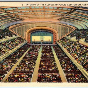 1936 Cleveland, OH Public Auditorium Crowd Interior Stadium Concert Hall PC A228