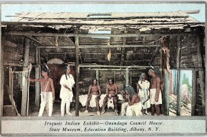 Postcard NATIVE INDIAN SCENE Albany New York NY AI4637