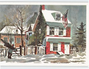 Postcard Christmas in Colonial Times by Peter Thompson