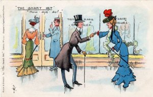 Upper Class Department Store Tailors Fashion Old Comic Postcard