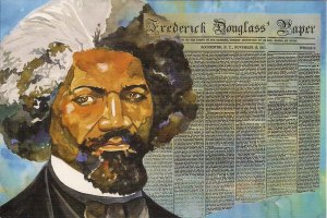 Black Americana, Frederick Douglass, Abolitionist, Women's Rights, 1995 Painting