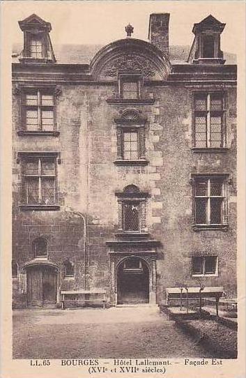 France Bourges Hotel Lallemant Facade Est