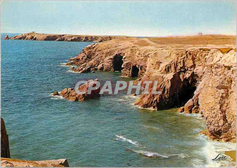 Old Postcard Peninsula of Quiberon Rocks and Caves of the Cote Sauvage