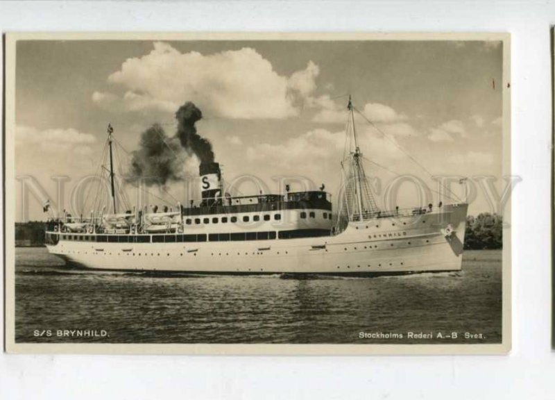 400531 SWEDEN Stockholm ship Brynhild Old photo postcard