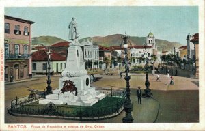 Brazil Santos Praca de Republica e Estatua de Braz Cubas 06.50