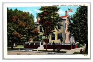 Abraham Lincoln's Home Springfield Illinois IL UNP WB Postcard S13