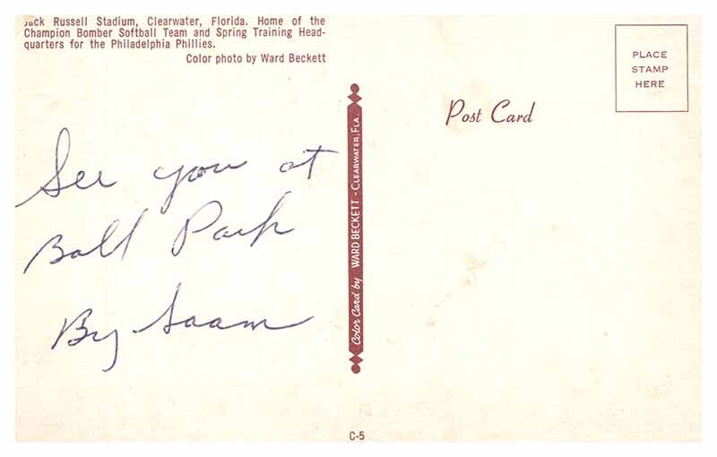 Postcard STADIUM SCENE Clearwater Florida FL AQ5090