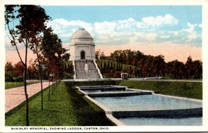 Ohio Columbus The McKinley Memorial Showing Lagoon Curteich