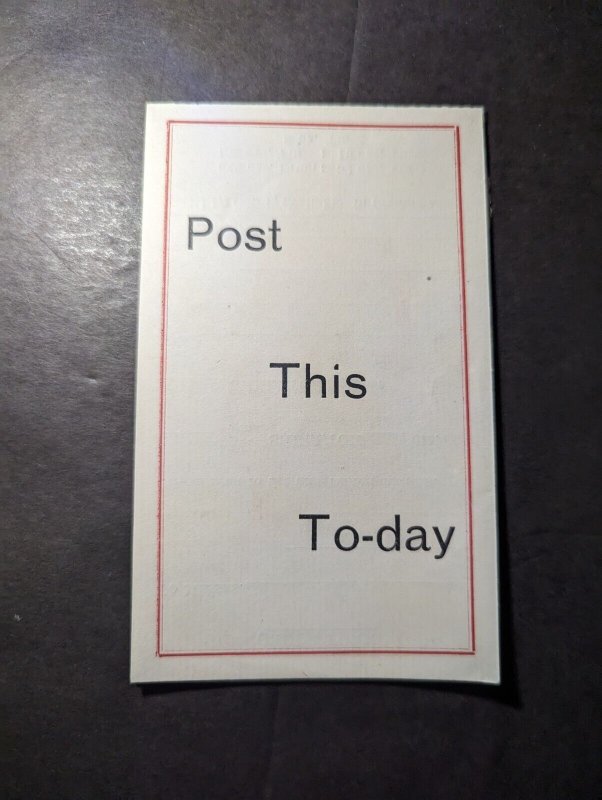 Mint Germany Shell TOX Insecticide Advertisement Folded Postcard Order Form