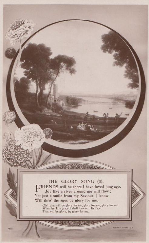 The Glory Song Songcard Poetry Christian River Real Photo Postcard