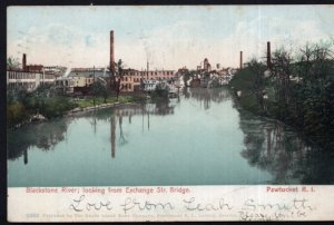 Rhode Island PAWTUCKET Blackstone River from Exchange Sreet - pm1905 - Und/B