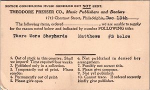 Postcard Theodore Presser Co Music Publishers Philadelphia PA 1913