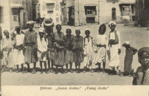 saudi arabia, JEDDAH DJEDDAH جِدَّة, Young Arabs (1910s) Postcard