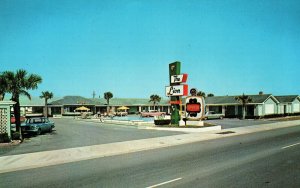 VINTAGE POSTCARD THE LION MOTEL ANASTASIA BOULEVARD ST. AUGUSTINE FLORIDA