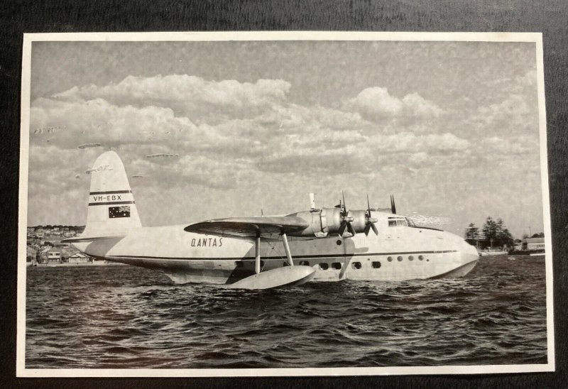 Mint Australia Real Picture postcard Qantas Airlines VH-EBX Flying Boat