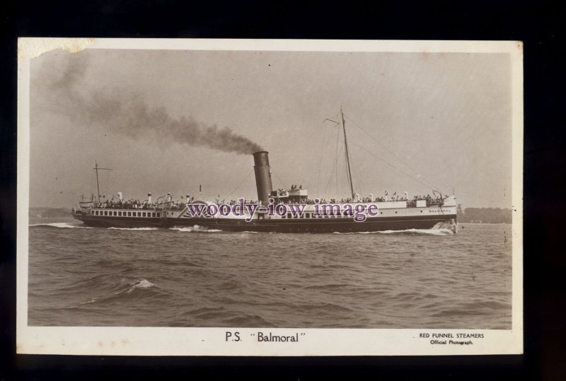 f1624 - Red Funnel Steamers Paddle Steamer - Balmoral - postcard