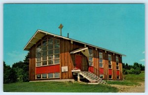 2 Postcards JACKMAN, Maine ME ~ Moose River & EMMANUEL EPISCOPAL CHURCH c1960s