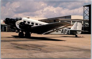 Airplane Casa 352L Junkers JU/3m ZS-AFA South African Airways Postcard
