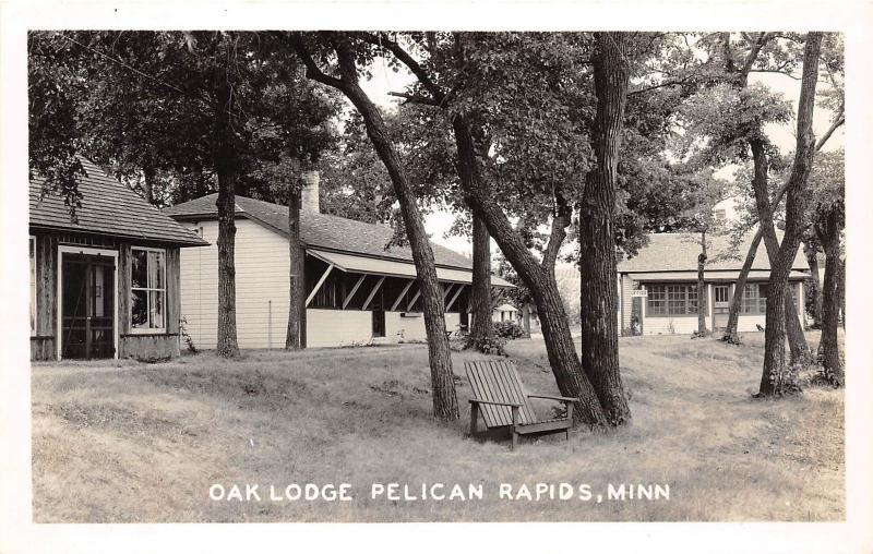 D29/ Pelican Rapids Minnesota Mn Real Photo RPPC Postcard c30s Oak Lodge 2
