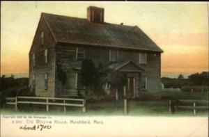 MARSHFIELD MA Old Winslow House c1910 Postcard