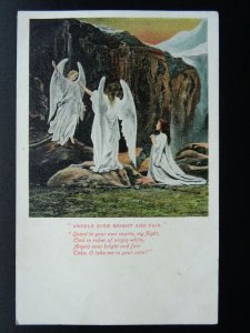Religion Christian ANGELS EVER BRIGHT AND FAIT - Old Postcard by Valentine