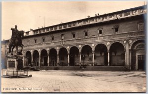 Firenze Spedale Degli Innocenti Museum Florence Italy Real Photo RPPC Postcard