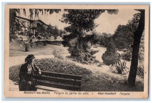 Mondorf-Les-Bains Luxembourg Postcard Pergola And Part Of The Park c1930's