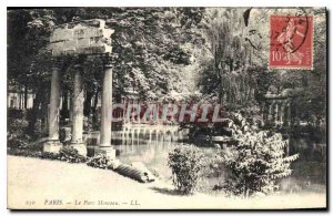 Postcard Old Paris Parc Monceau