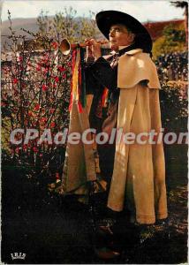 Postcard Modern Folklore in Ariege Valley of Biros Sentein Player torch