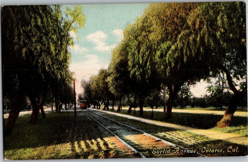 Euclid Avenue, Railway Ontario CA Vintage Postcard V03