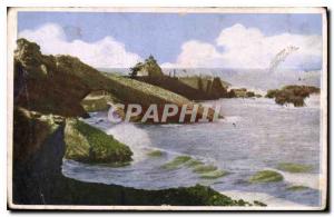 Old Postcard Biarritz La Roche breakthrough and all