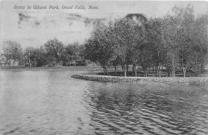 F80/ Great Falls Montana Postcard 1908 Scene in Gibson Park