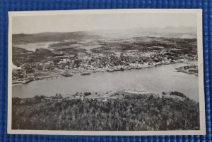 Bucksport Maine over the Penobscot / Fort Knox in the Foreground Aerial Postcard