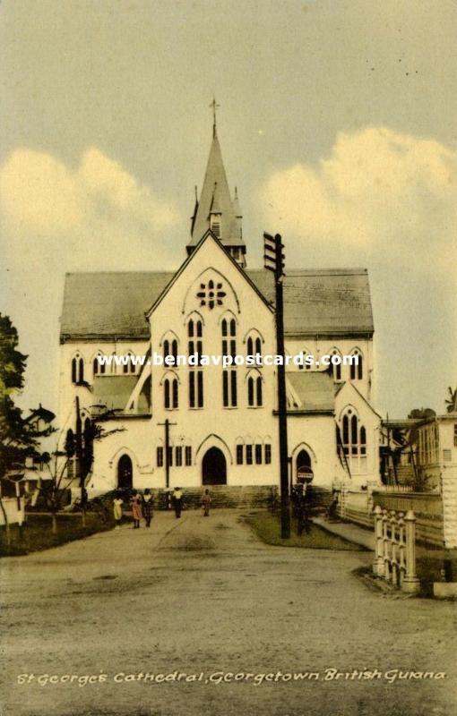 british guiana, GEORGETOWN, St. George's Cathedral (1950s) 