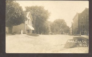 RPPC MANCHESTER VERMONT VT. DOWNTOWN STREET SCENE REAL PHOTO POSTCARD