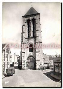 Postcard Modern Evry Church St. Spire