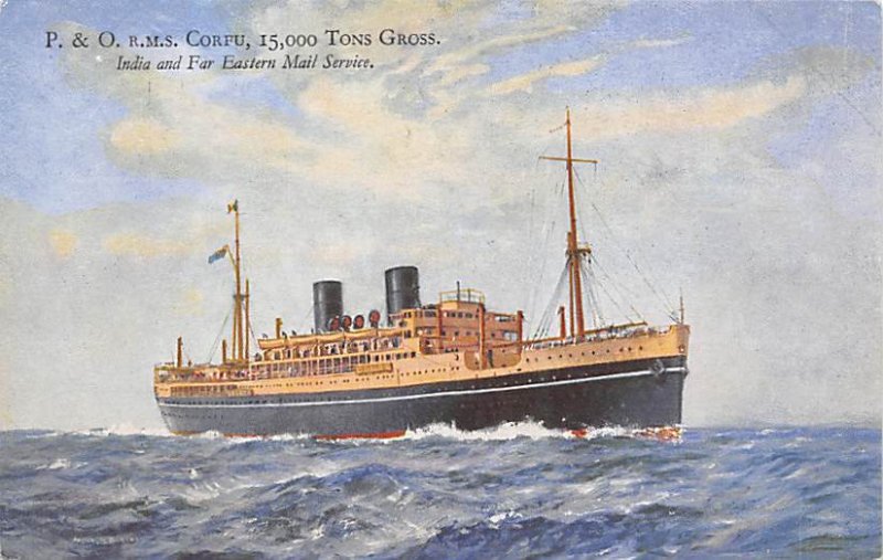 R.M.S. Corfu  Mail Service R.M.S. Corfu , P & O Steamship Company View image 