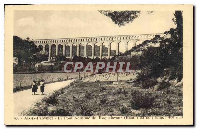 Old Postcard Aix en Provence Aqueduct Bridge Roquefavour