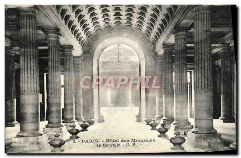 Old Postcard Paris Hotel Des Currencies The Peristyle