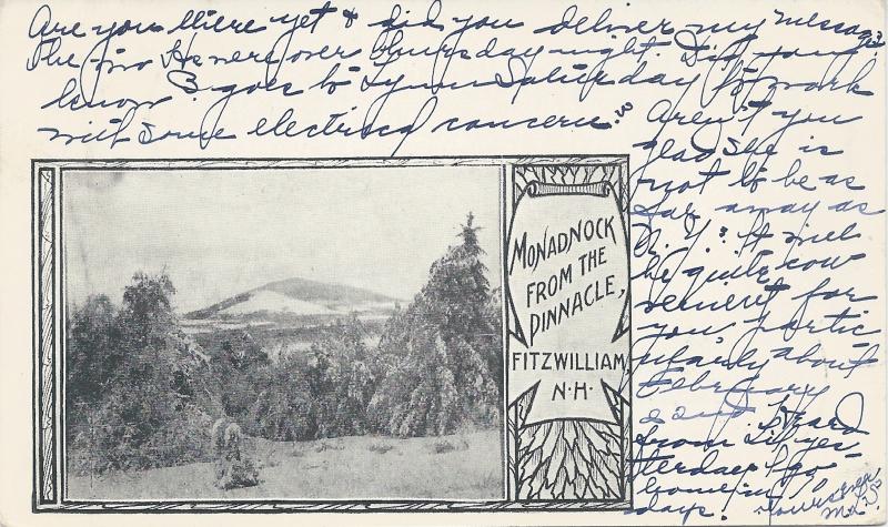 Monadnock from the Pinnacle, Fitzwilliam, N.H., Postcard, Used in 1905