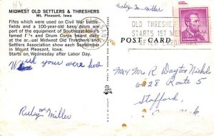 Midwest Old Settlers & Threshers Mt Pleasant, Iowa, USA 1964 paper wear on ba...