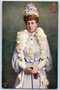 Denmark Postcard Her Majesty Queen Alexandra c1910 Unposted Oilette Tuck Art