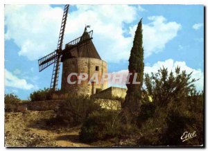 Postcard Modern Provence Bouches du Rhone Fontvieille Daudet's windmill