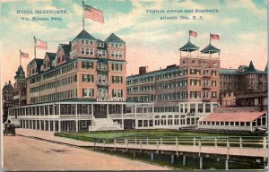 Postcard NJ Atlantic City - Hotel Islesworth Wm Hyman Virginia Boardwalk