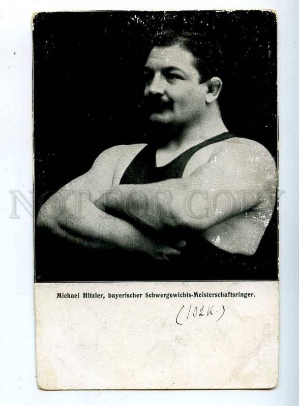 203388 GERMAN WRESTLER MICHAEL HITZLER Vintage postcard