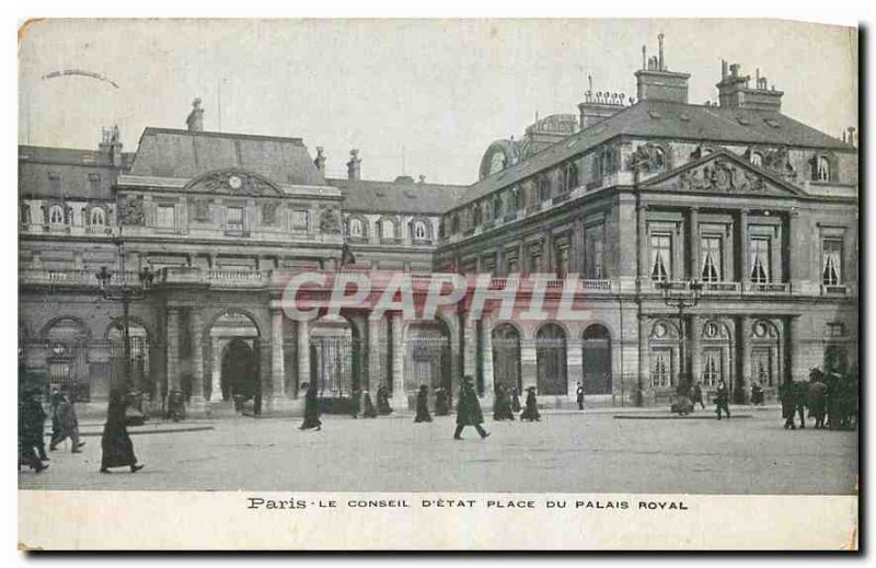 CARTE Postale Paris Former Board of Place du Palais Royal State